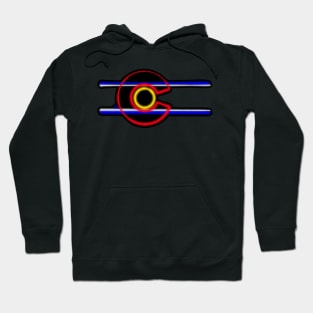 Colorado Neon State Flag Hoodie